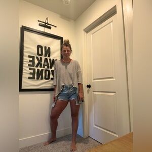 Free people striped top, black and white stripe